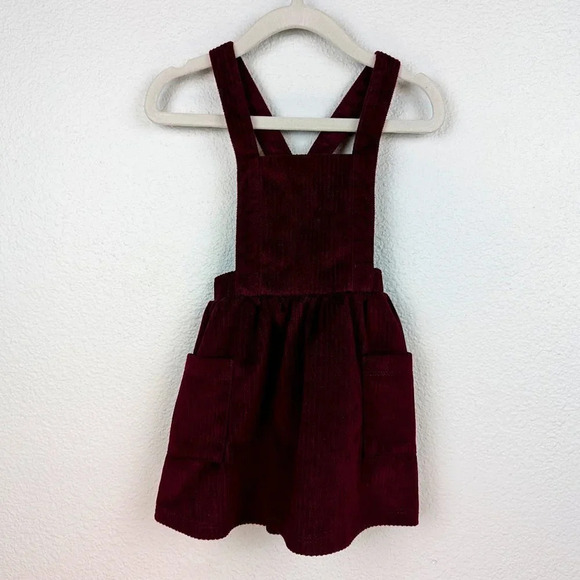 Wonder Nation ~ Baby Girl's Maroon Corduroy Jumper Size 18 months - Picture 1 of 10